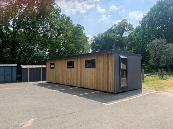 Installation of the 10 x 3 metre bespoke office 3 Garden Room 10x3 Metre 2