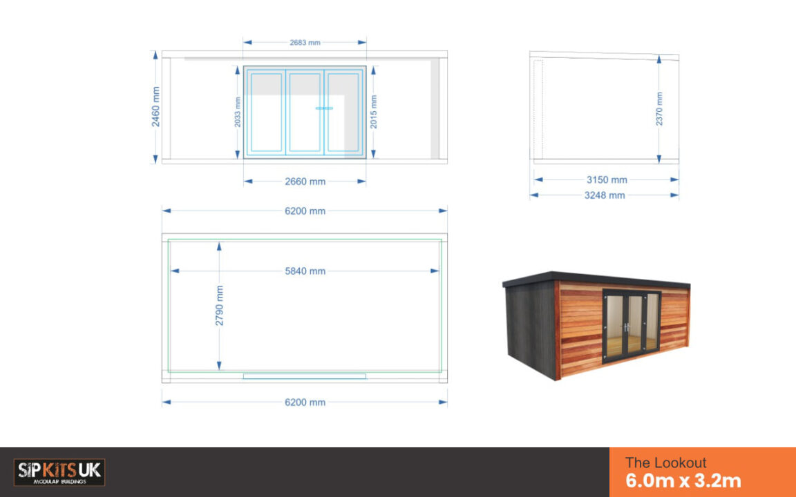 Garden Room Floorplan Lookout 6000 3200
