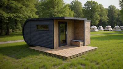Golden Peak Camping Pod Grass Featured