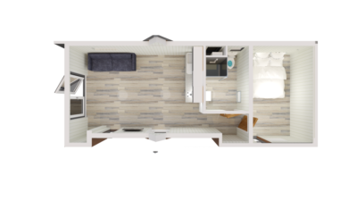 Peaky Point Luxury Pod Floorplan 10m X 4m