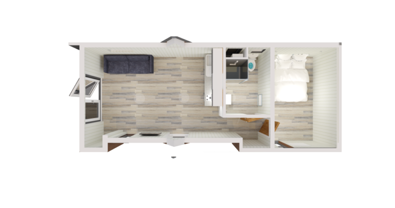 Peaky Point Luxury Pod Floorplan 10m X 4m